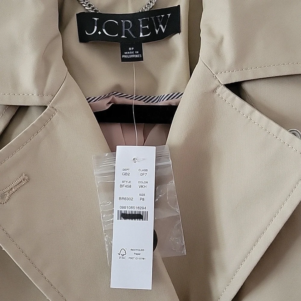 J. Crew New Icon Trench Coat #BF456- Vintage Khaki - Picture 12 of 12
